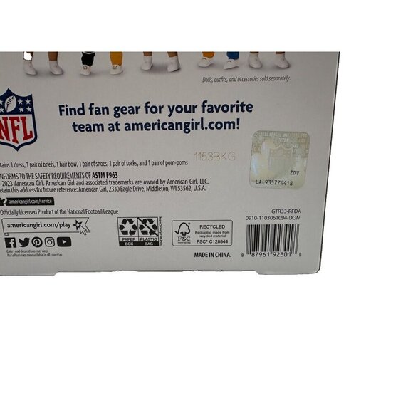 NIB American Girl 18" Doll Outfit Los Angeles Rams Fan Gear Collection NFL - Picture 3 of 7